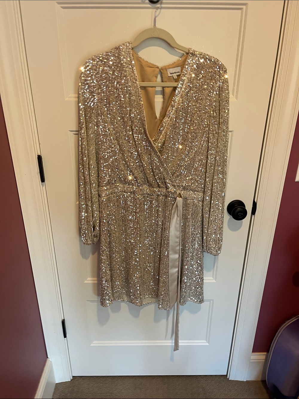 Heartloom Sequin Wrap Dress